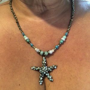 Piper Madison earrings with starfish necklace